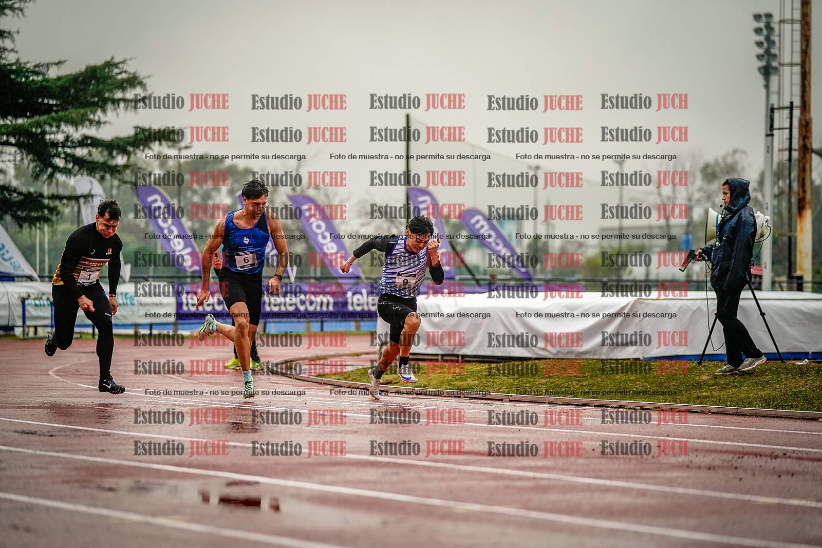 Fotos de los 100 m llanos de varones - FINAL