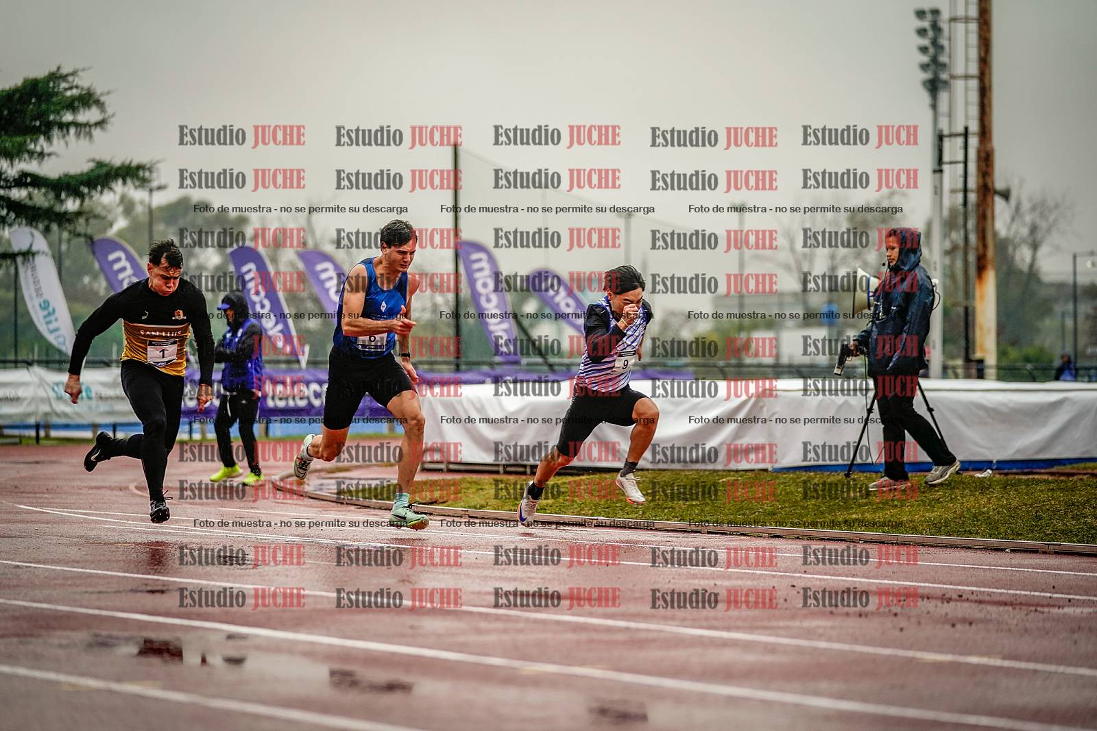 Fotos de los 100 m llanos de varones - FINAL