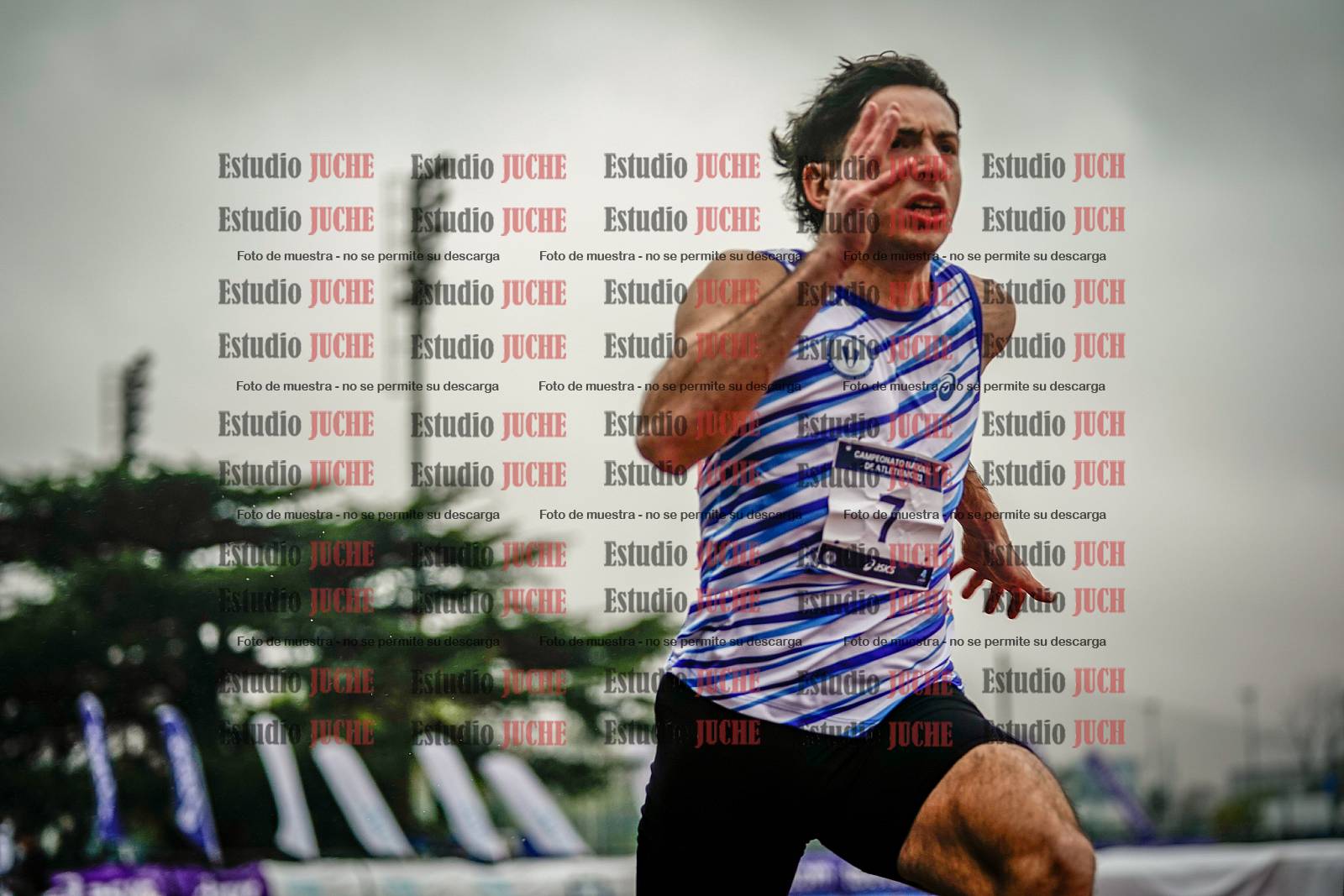 Fotos de los 100 m llanos de varones - FINAL