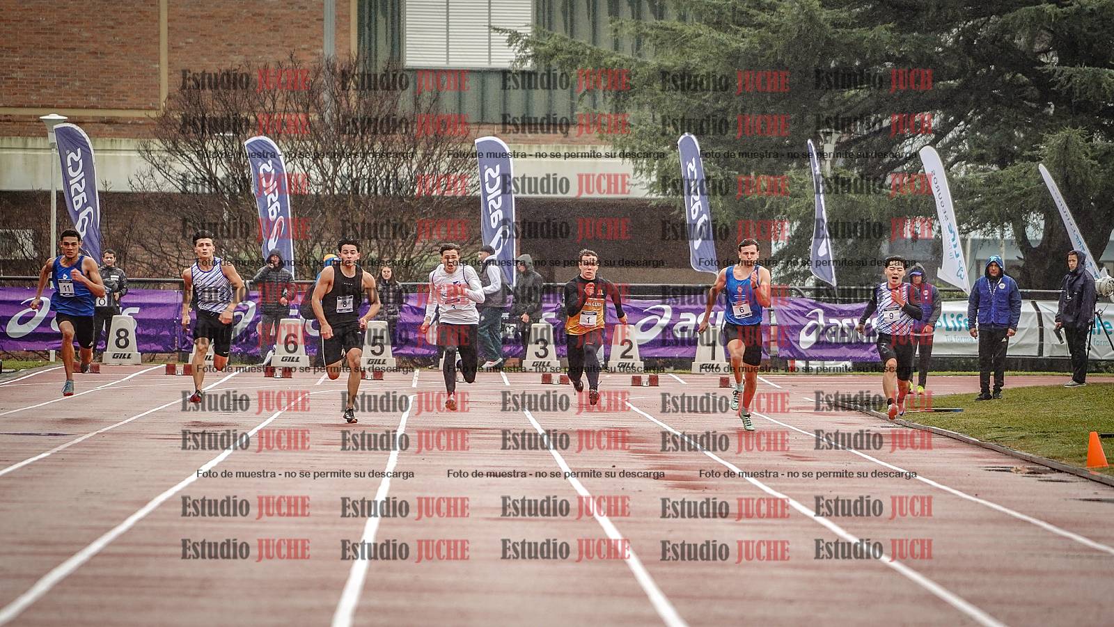 Fotos de los 100 m llanos de varones - FINAL