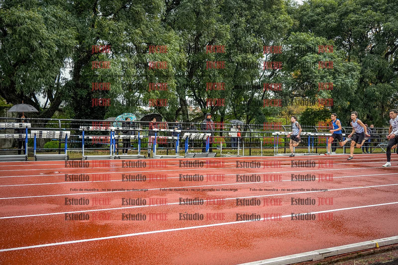 Fotos de los 100 m llanos de varones - FINAL