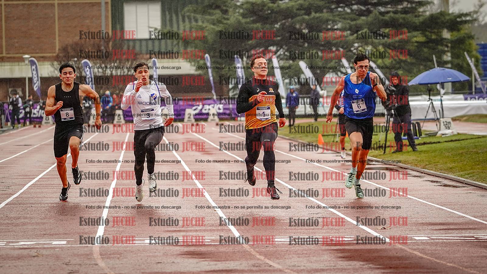 Fotos de los 100 m llanos de varones - FINAL