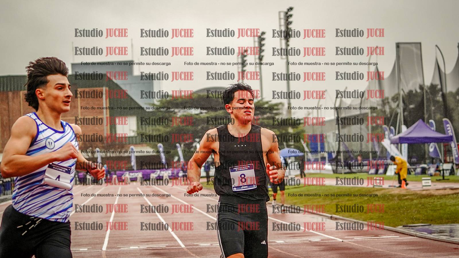 Fotos de los 100 m llanos de varones - FINAL