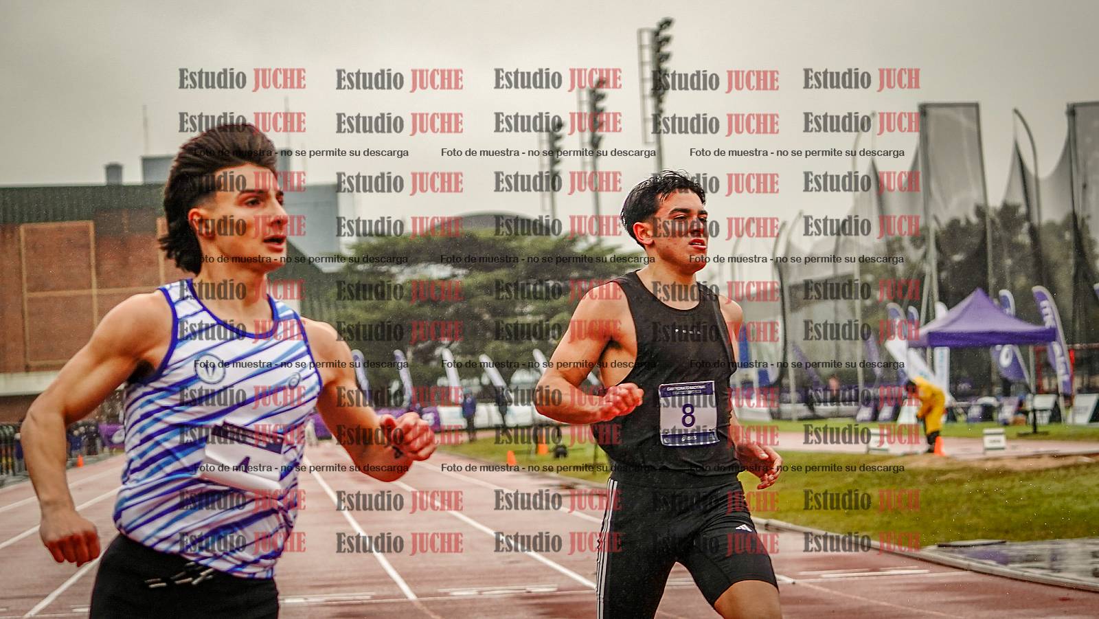Fotos de los 100 m llanos de varones - FINAL