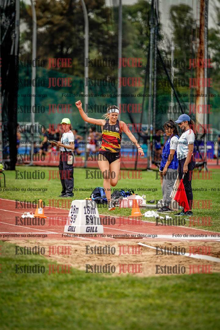 Fotos del salto triple de mujeres y varones