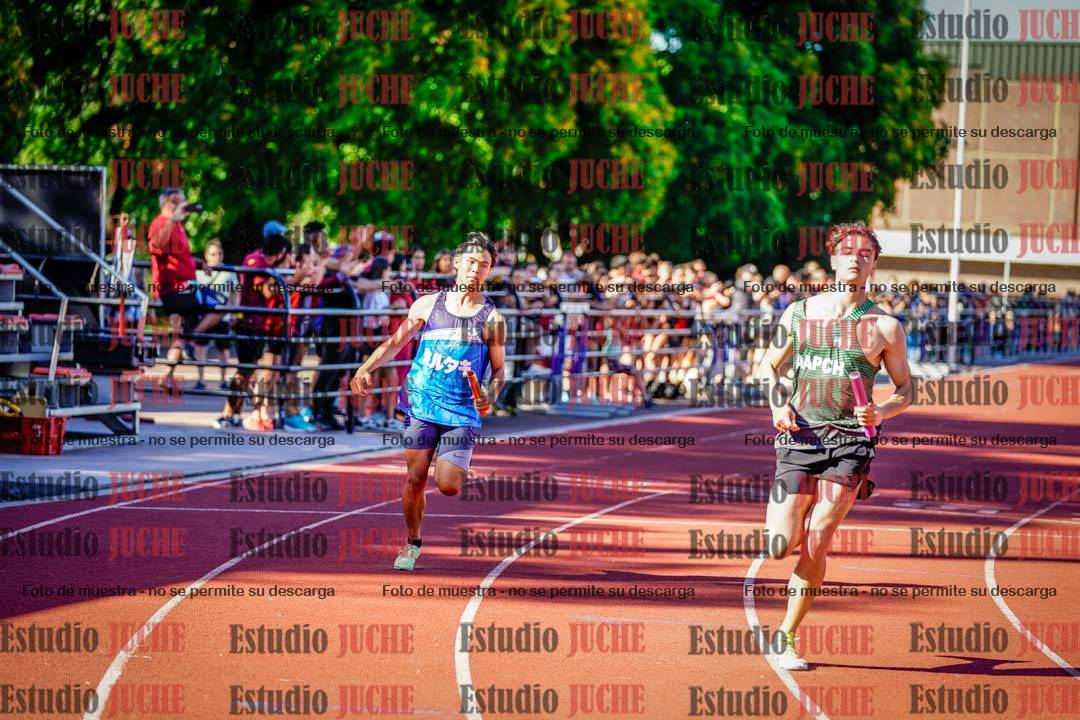 Fotos de las postas 4x100 m de varones