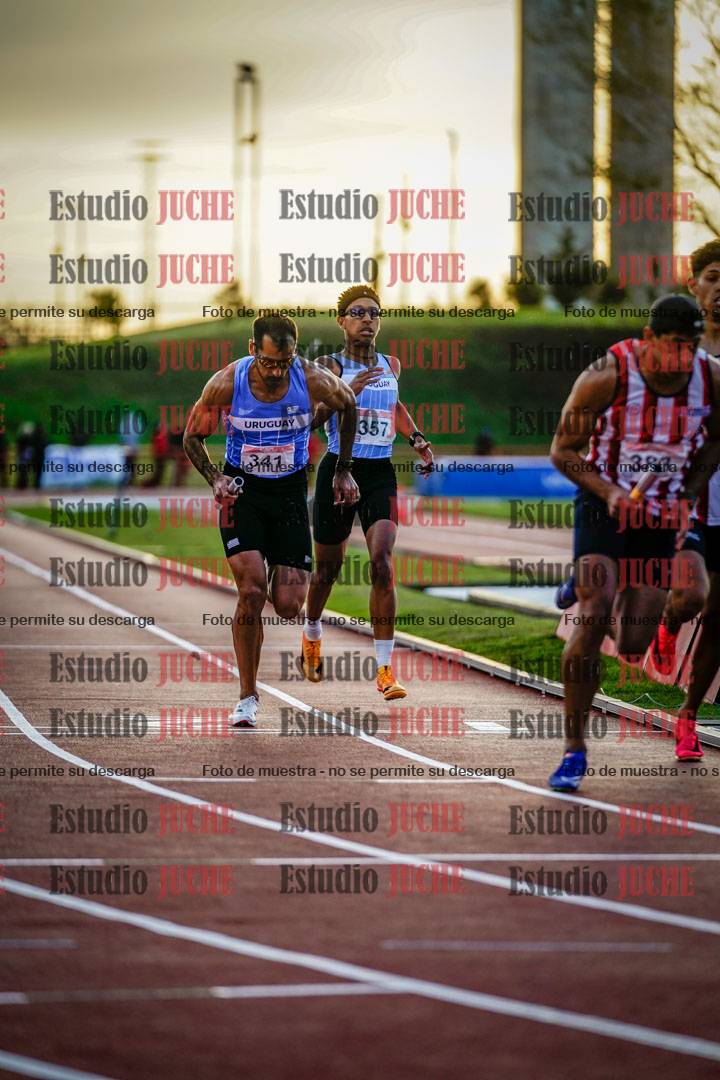 Fotos de los relevos 4x400 m de varones