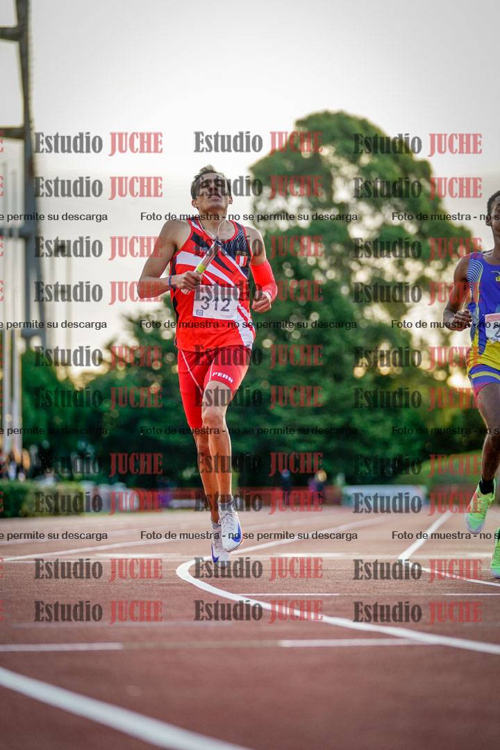 Fotos de los relevos 4x400 m de varones