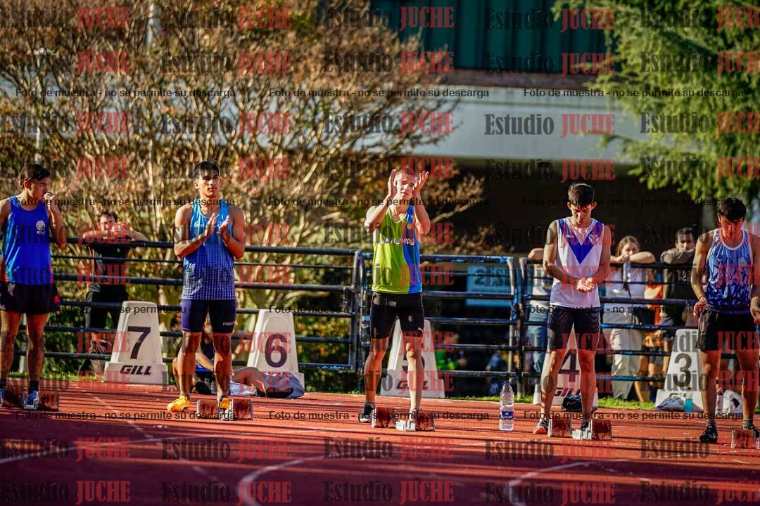 Fotos de los 100 m llanos de varones - FINAL