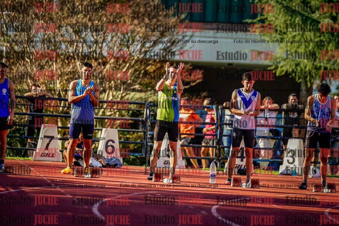 Fotos de los 100 m llanos de varones - FINAL