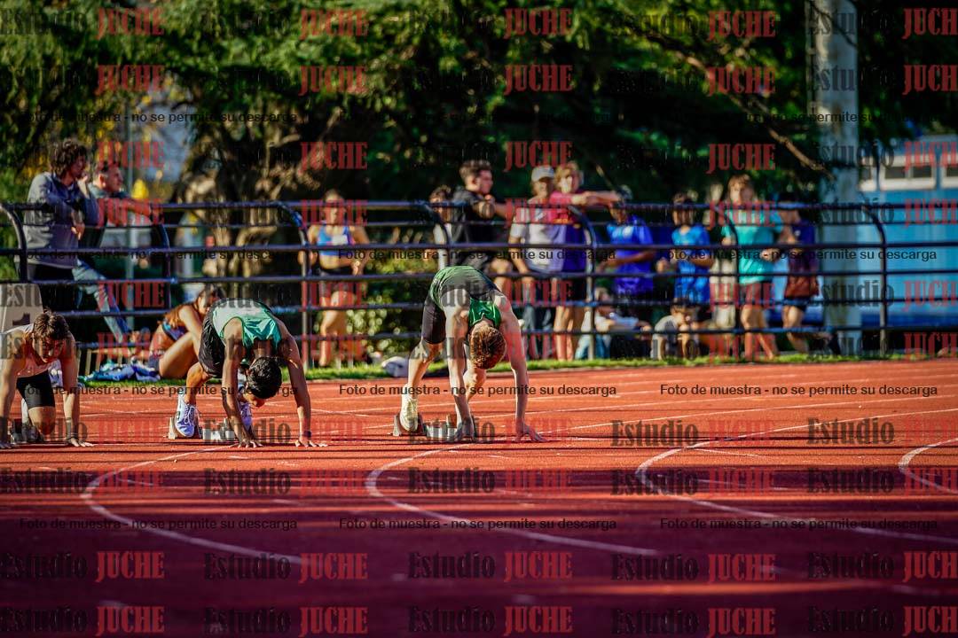 Fotos de los 100 m llanos de varones - FINAL