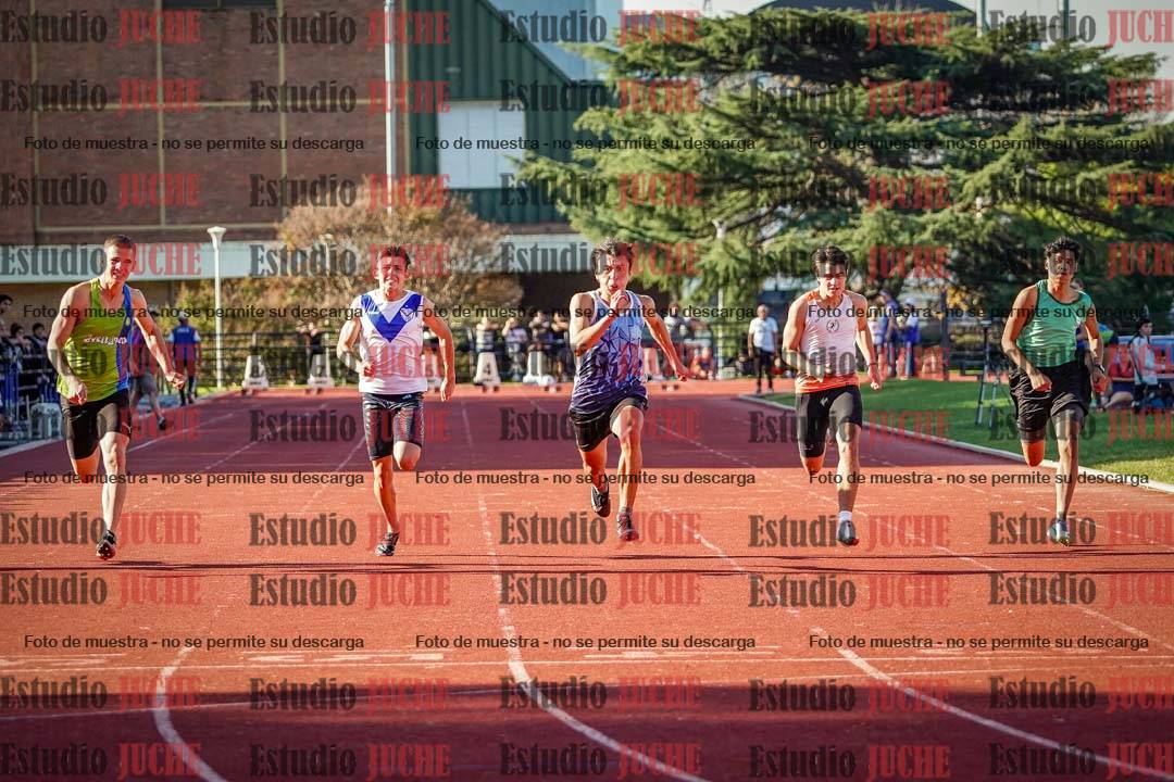 Fotos de los 100 m llanos de varones - FINAL