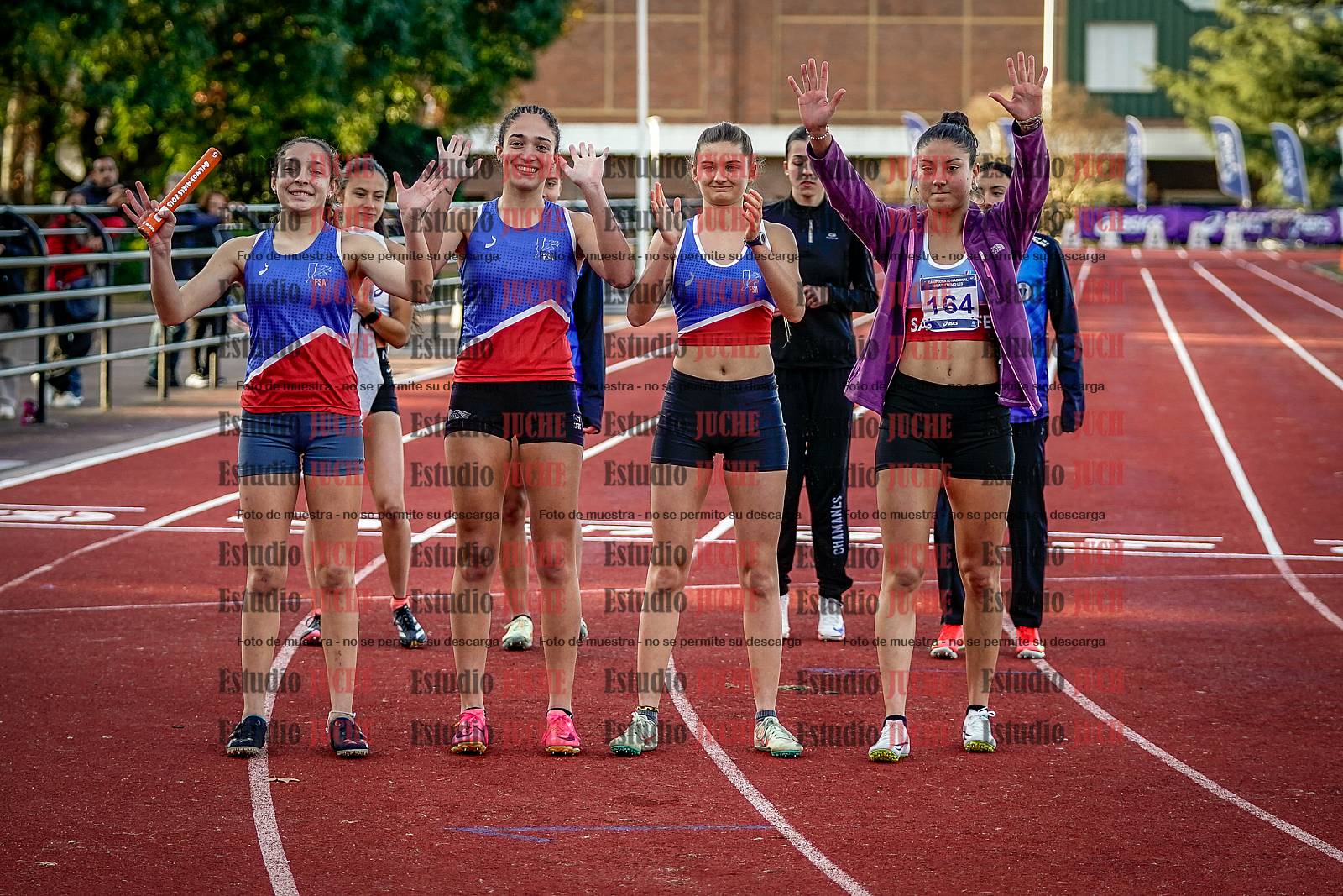 Fotos de las postas 4x400 m de mujeres