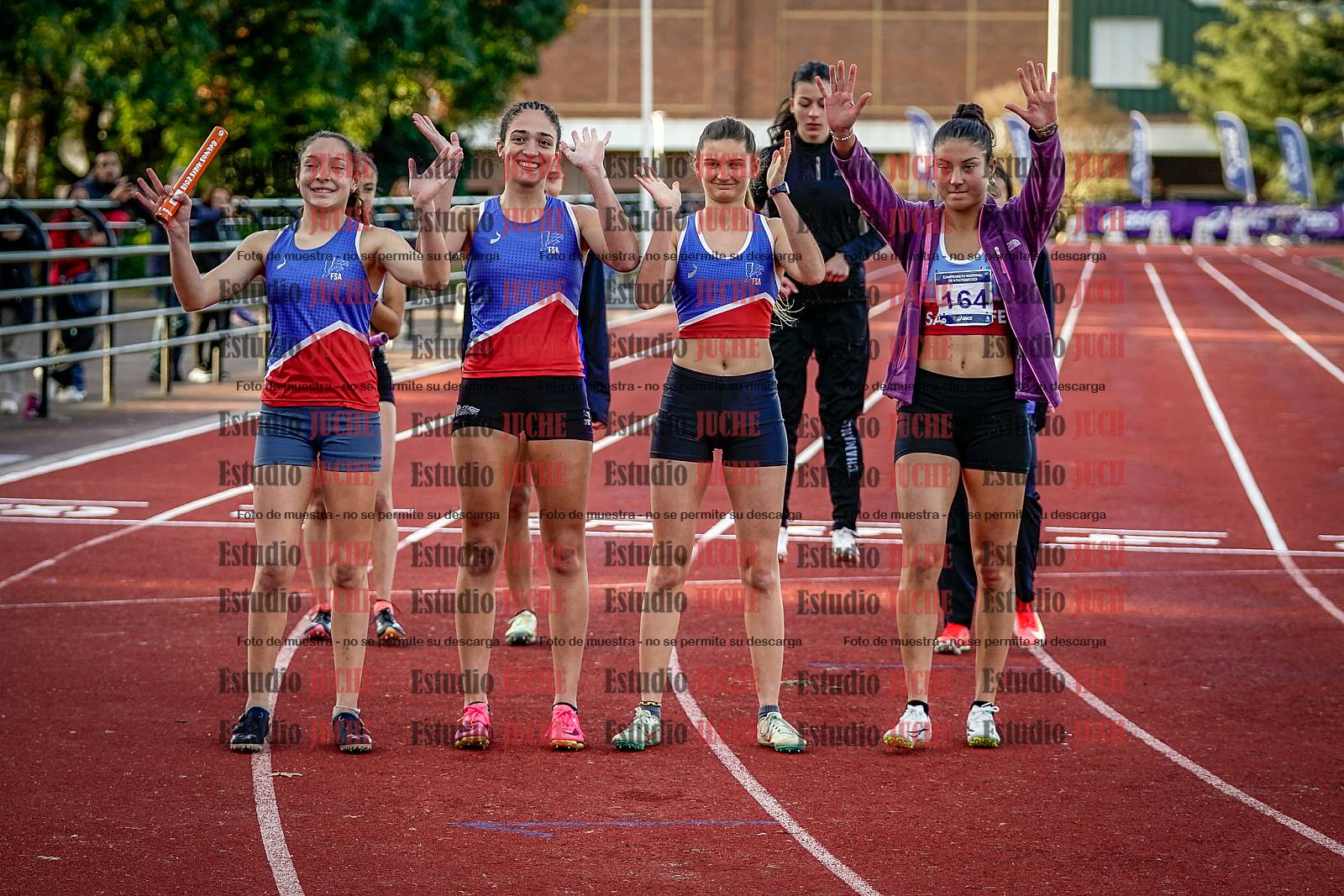 Fotos de las postas 4x400 m de mujeres