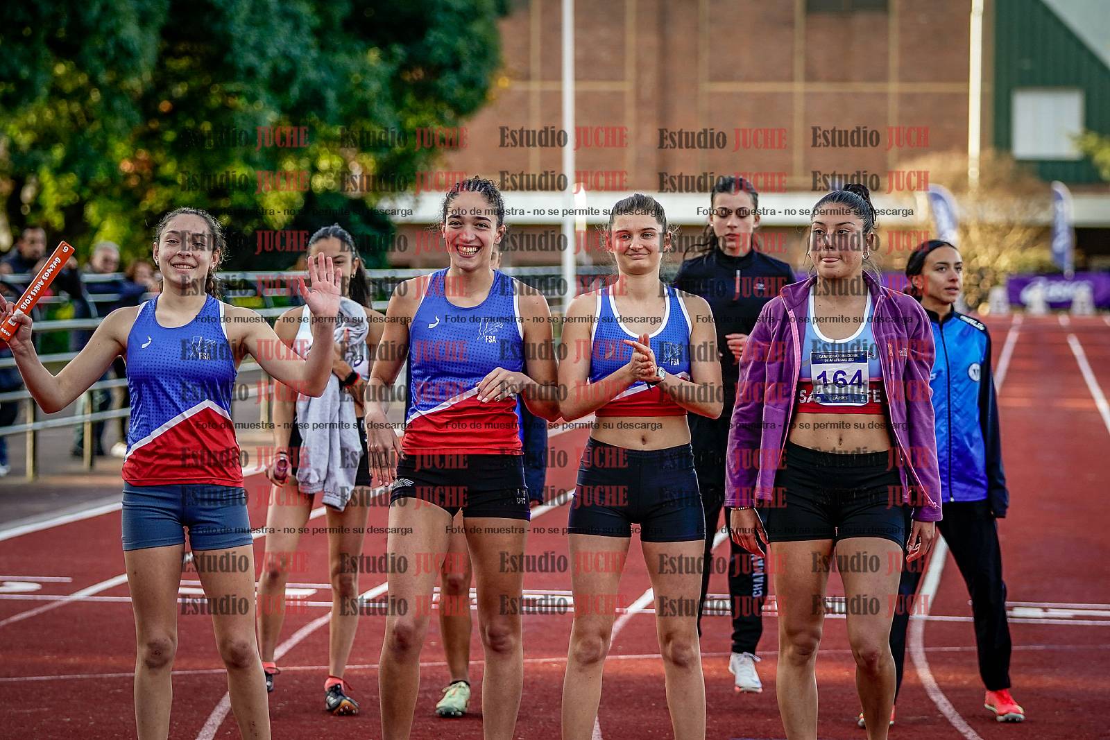 Fotos de las postas 4x400 m de mujeres