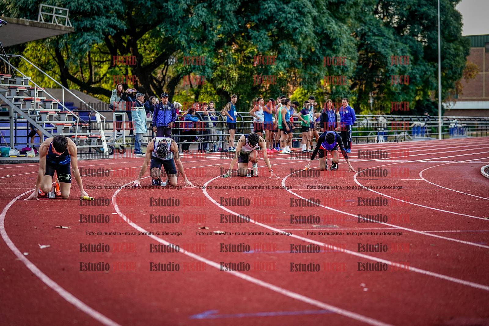 Fotos de las postas 4x400 m de varones