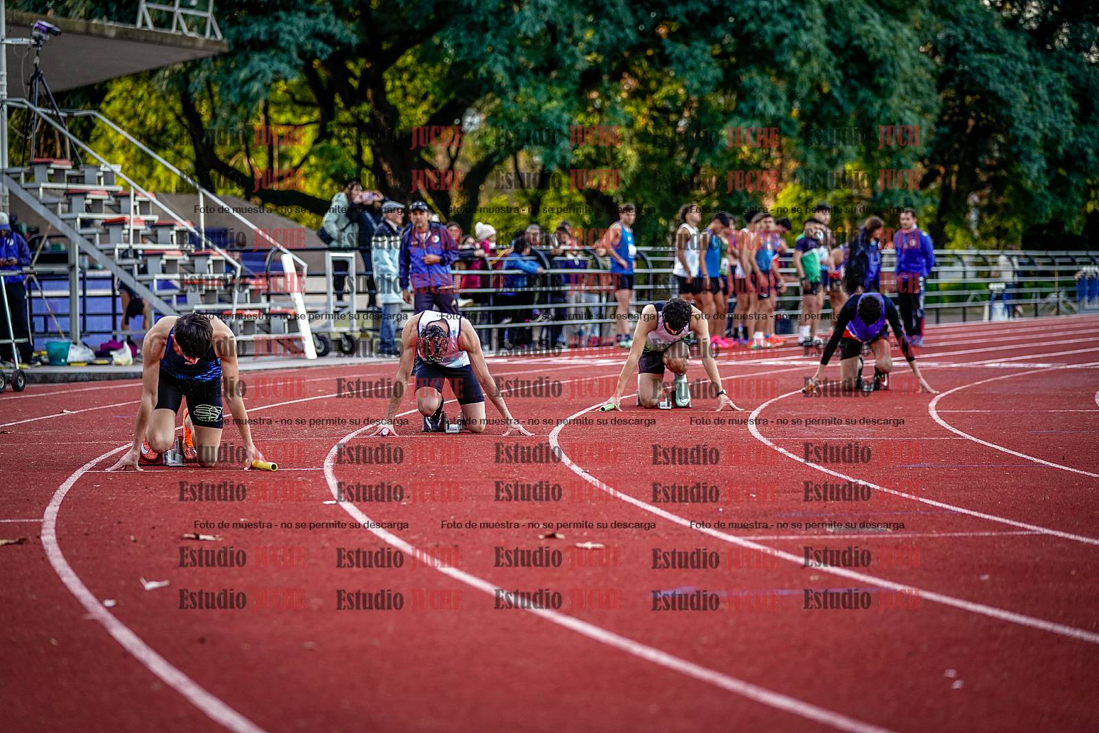 Fotos de las postas 4x400 m de varones