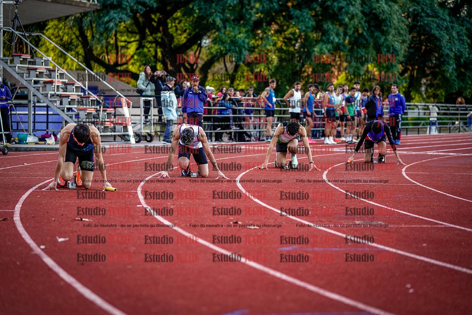 Fotos de las postas 4x400 m de varones