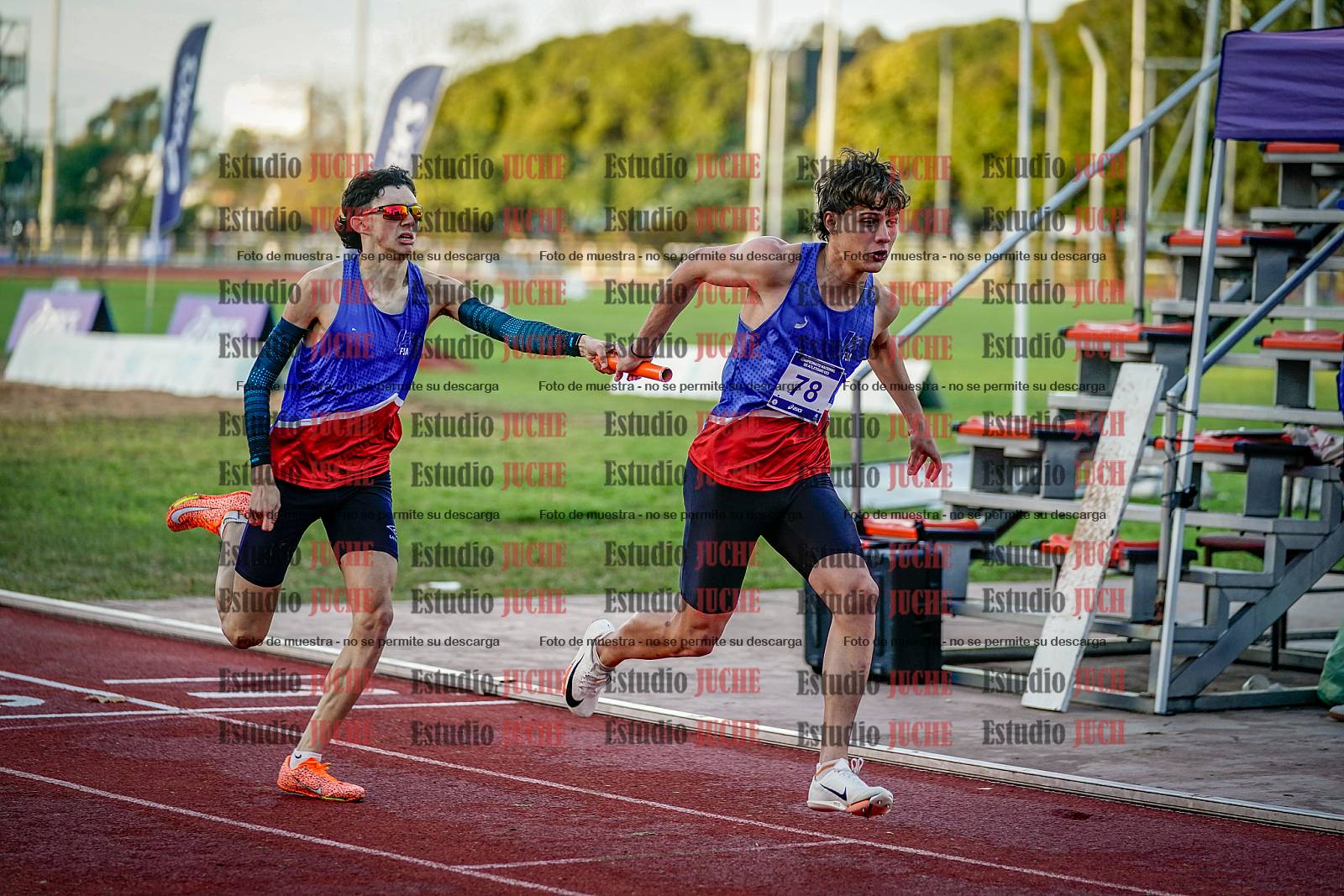 Fotos de las postas 4x400 m de varones