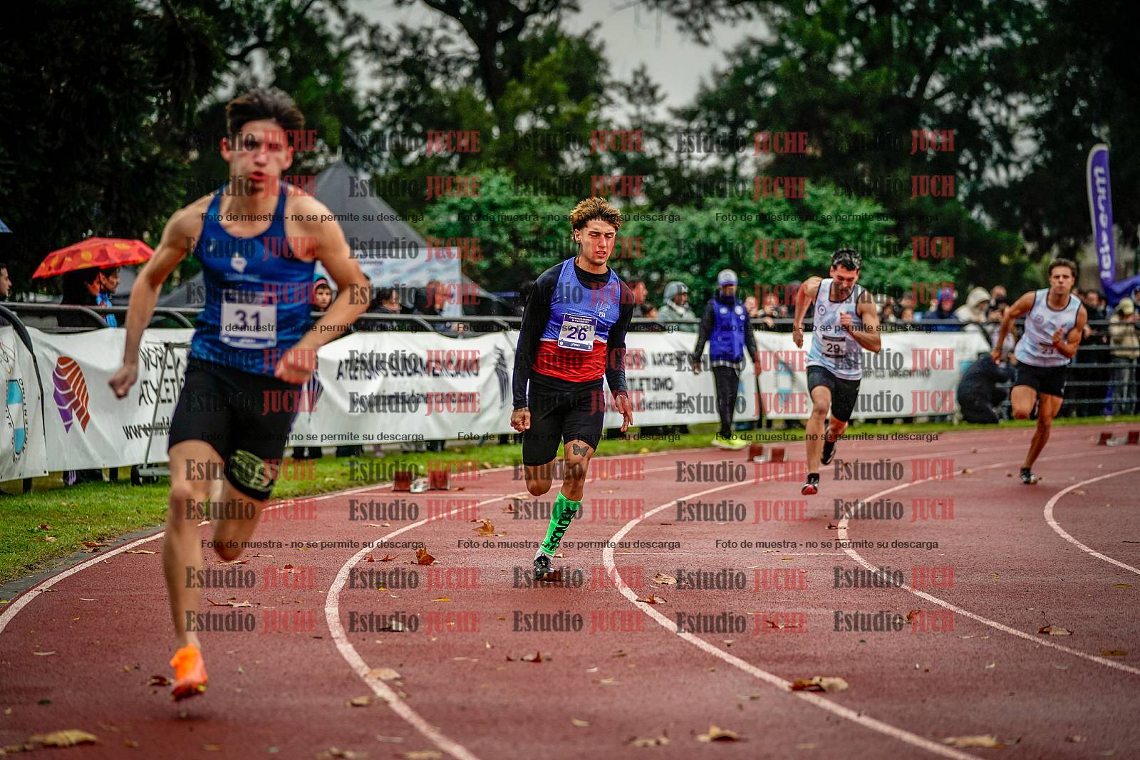 Fotos de los 400 m de varones - FINAL