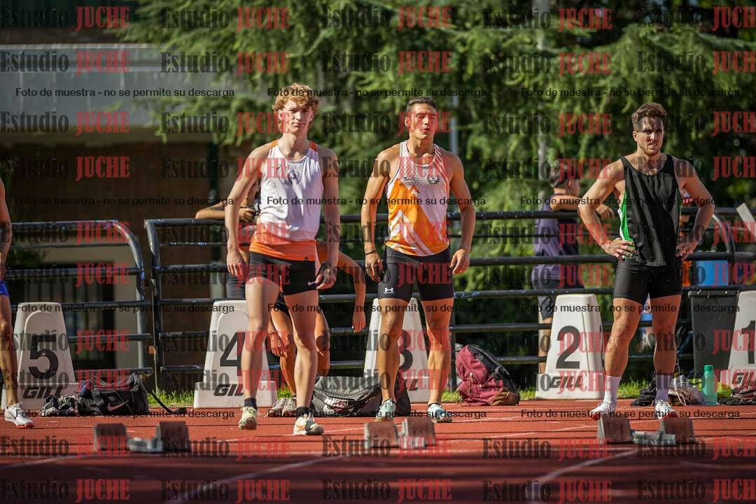 Fotos de los 100 m llanos de varones - FINAL
