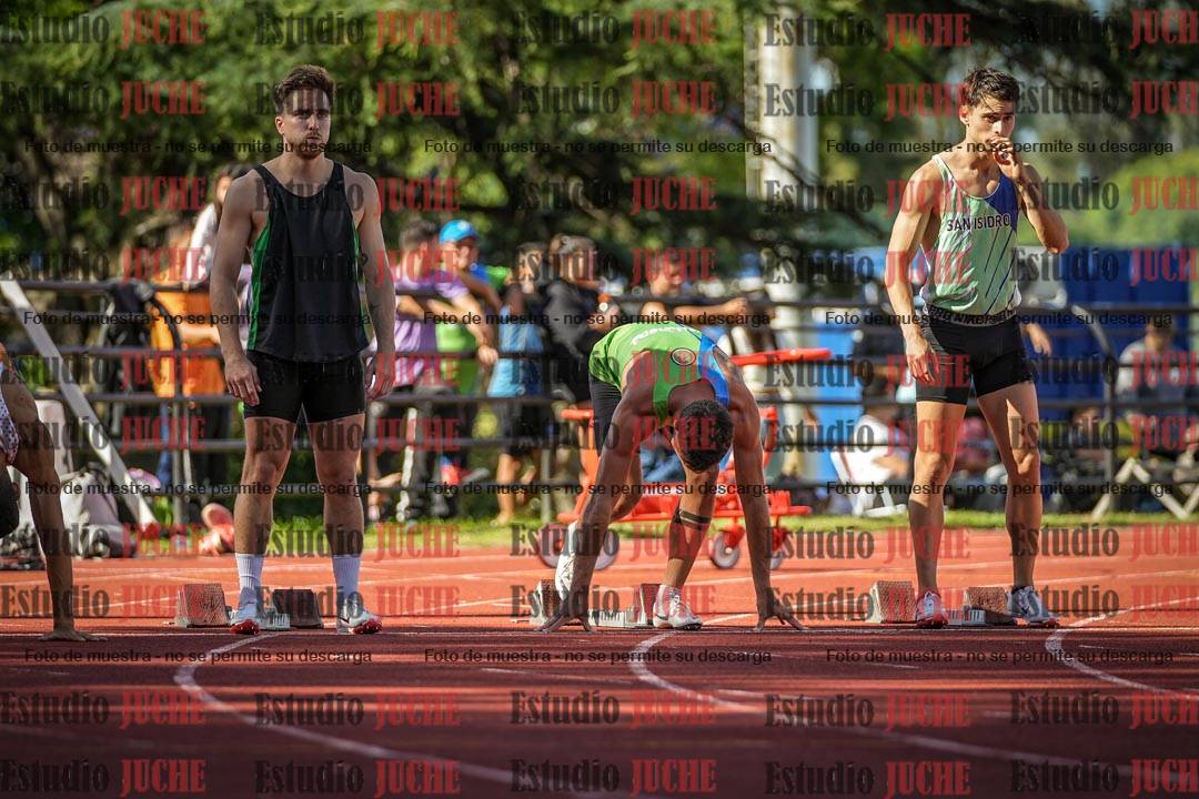 Fotos de los 100 m llanos de varones - FINAL