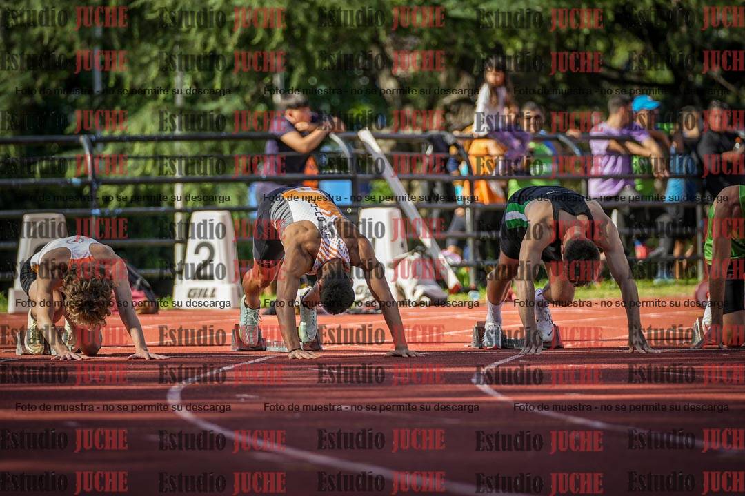 Fotos de los 100 m llanos de varones - FINAL