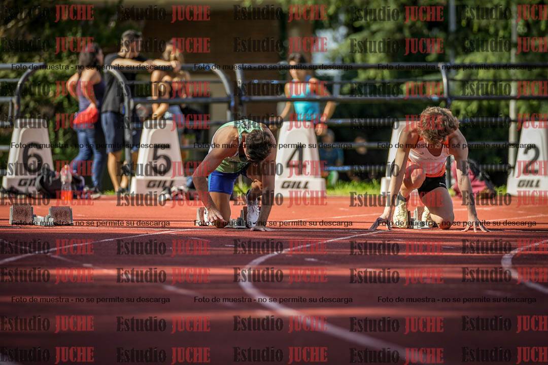 Fotos de los 100 m llanos de varones - FINAL