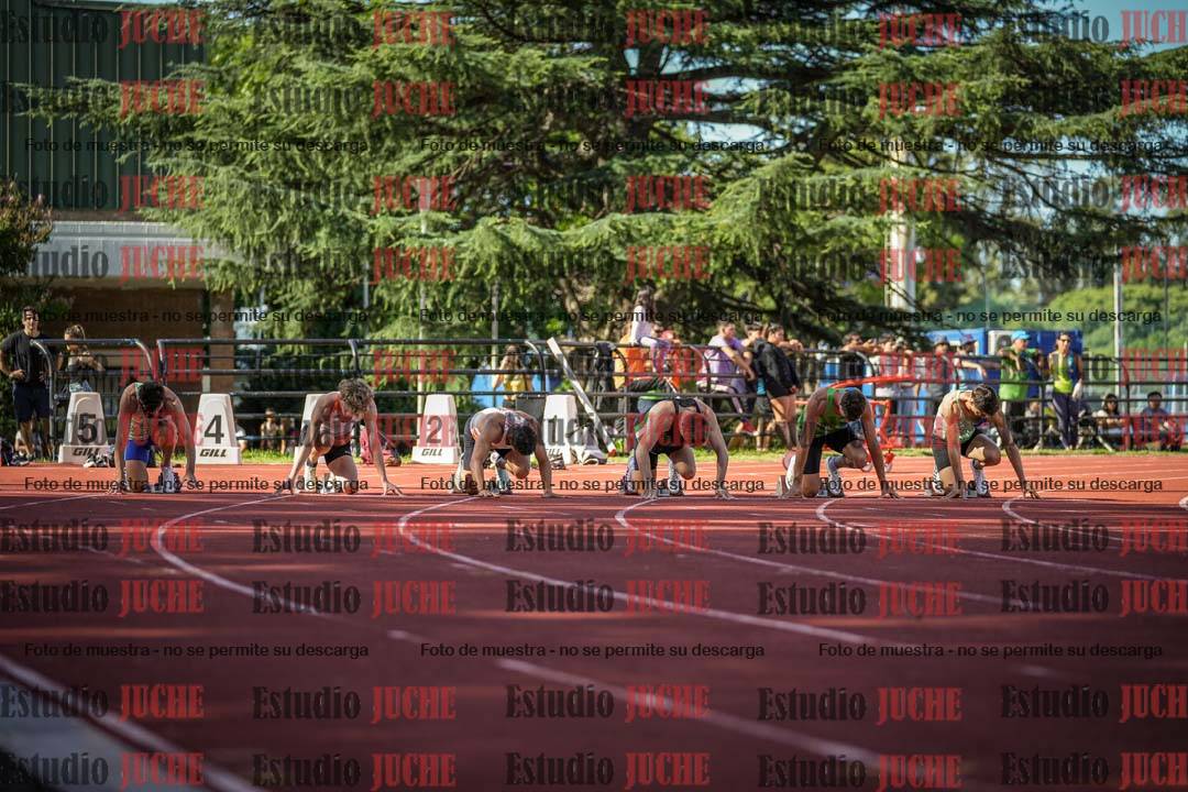 Fotos de los 100 m llanos de varones - FINAL