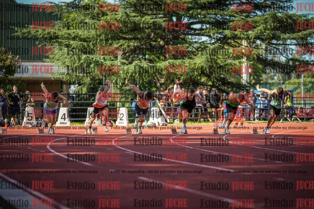 Fotos de los 100 m llanos de varones - FINAL
