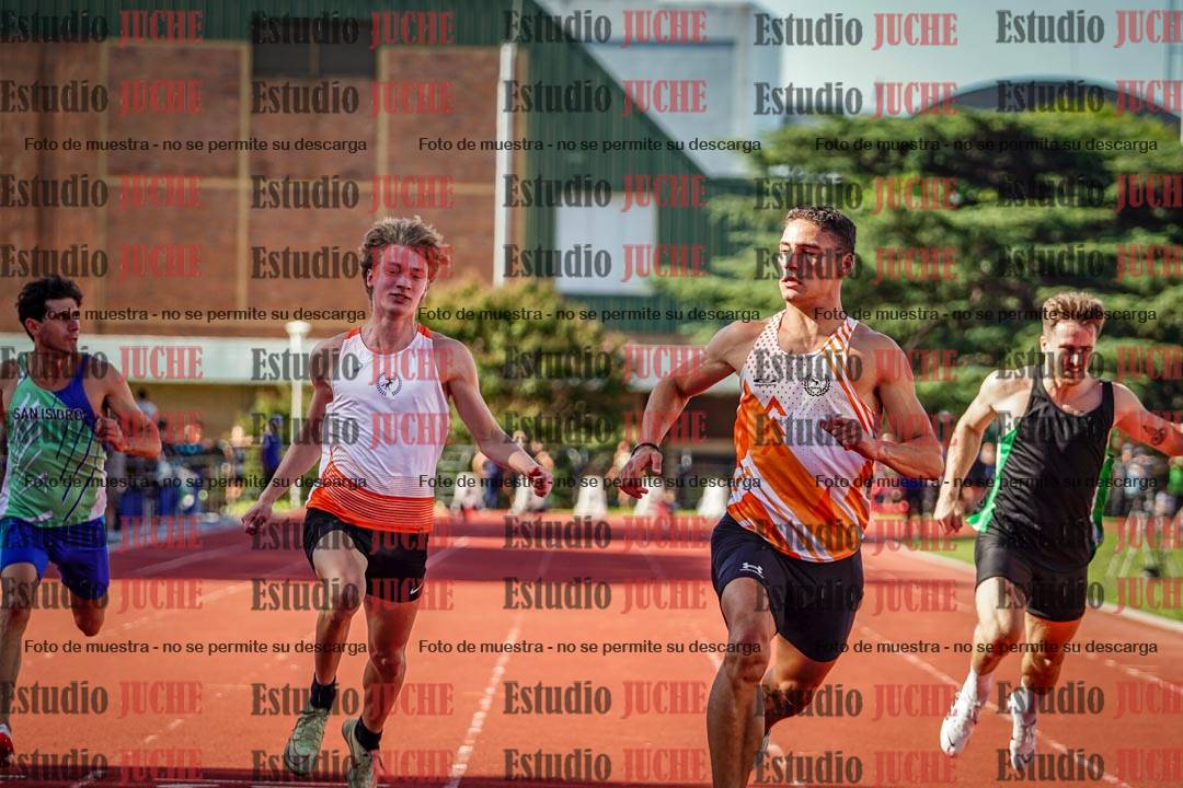Fotos de los 100 m llanos de varones - FINAL