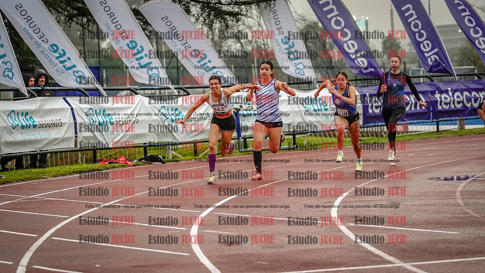 Fotos de las postas 4x100 m de mujeres