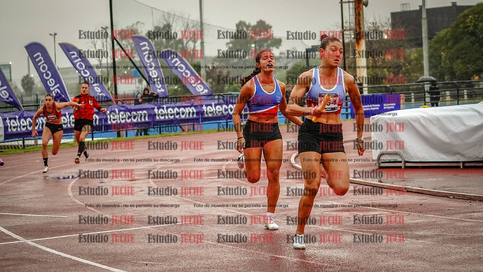 Fotos de las postas 4x100 m de mujeres