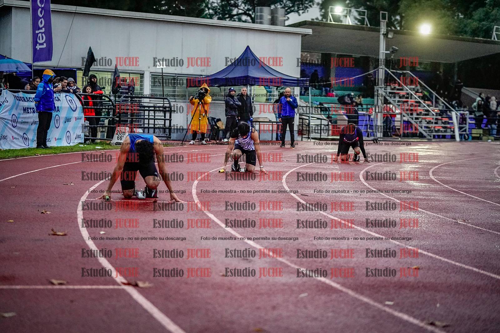 Fotos de las postas 4x100 m de varones