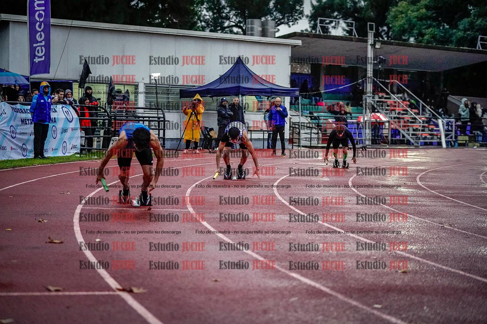 Fotos de las postas 4x100 m de varones
