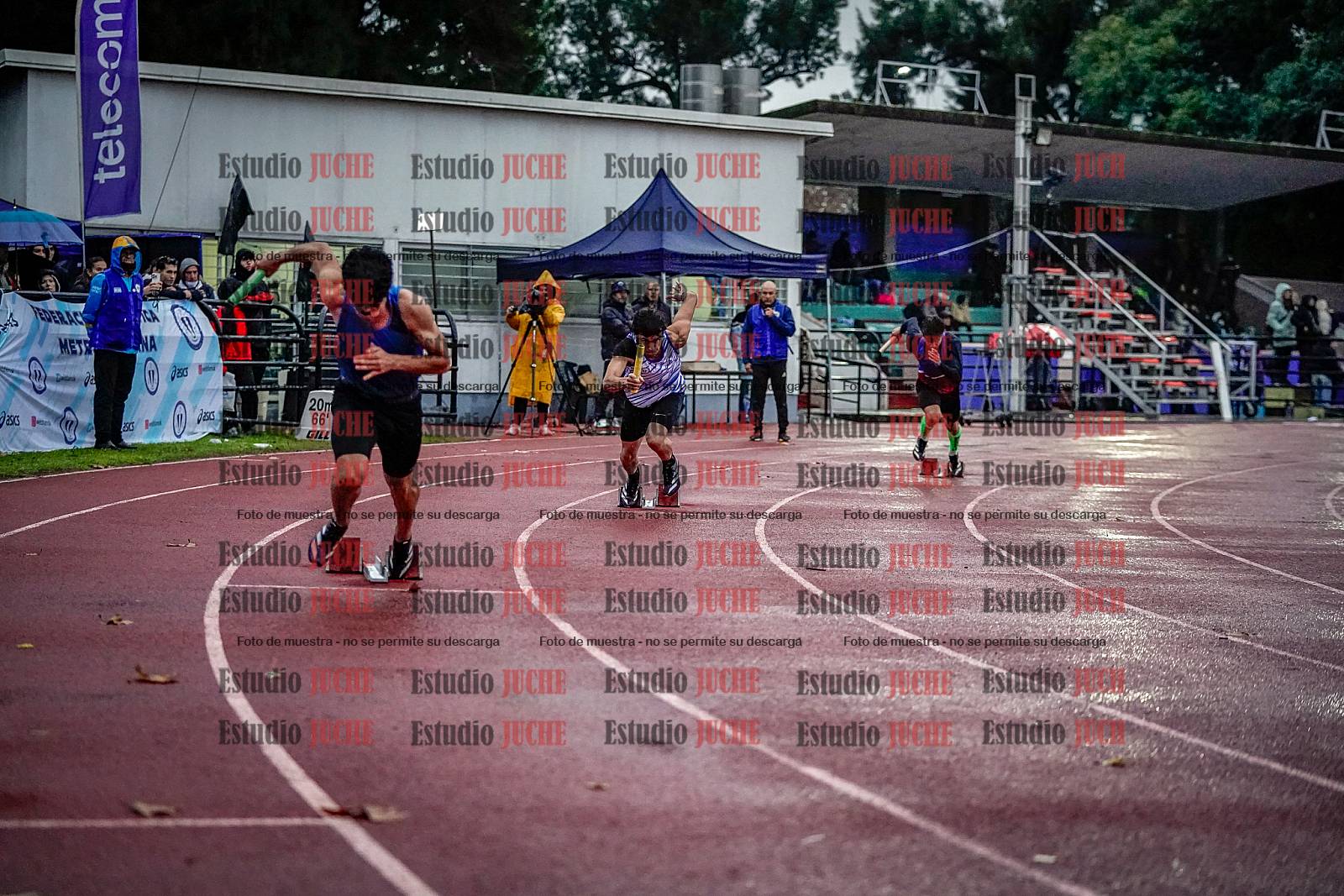 Fotos de las postas 4x100 m de varones