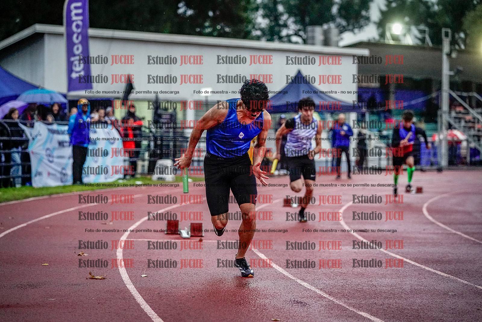 Fotos de las postas 4x100 m de varones