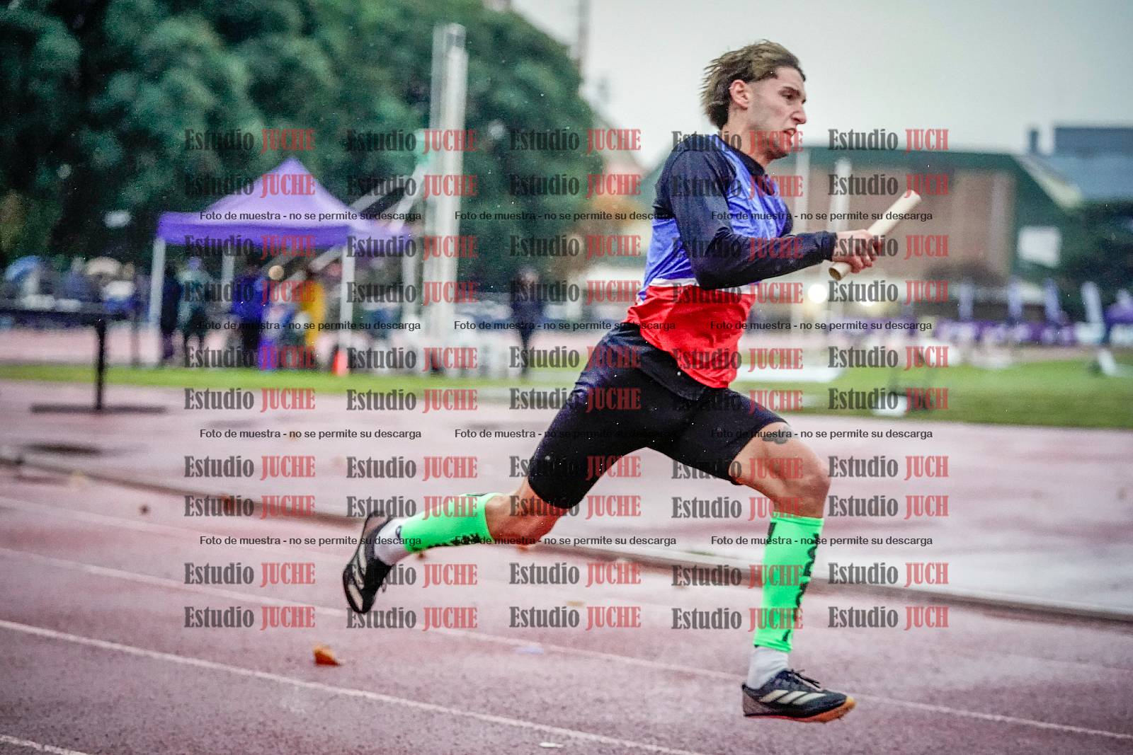 Fotos de las postas 4x100 m de varones