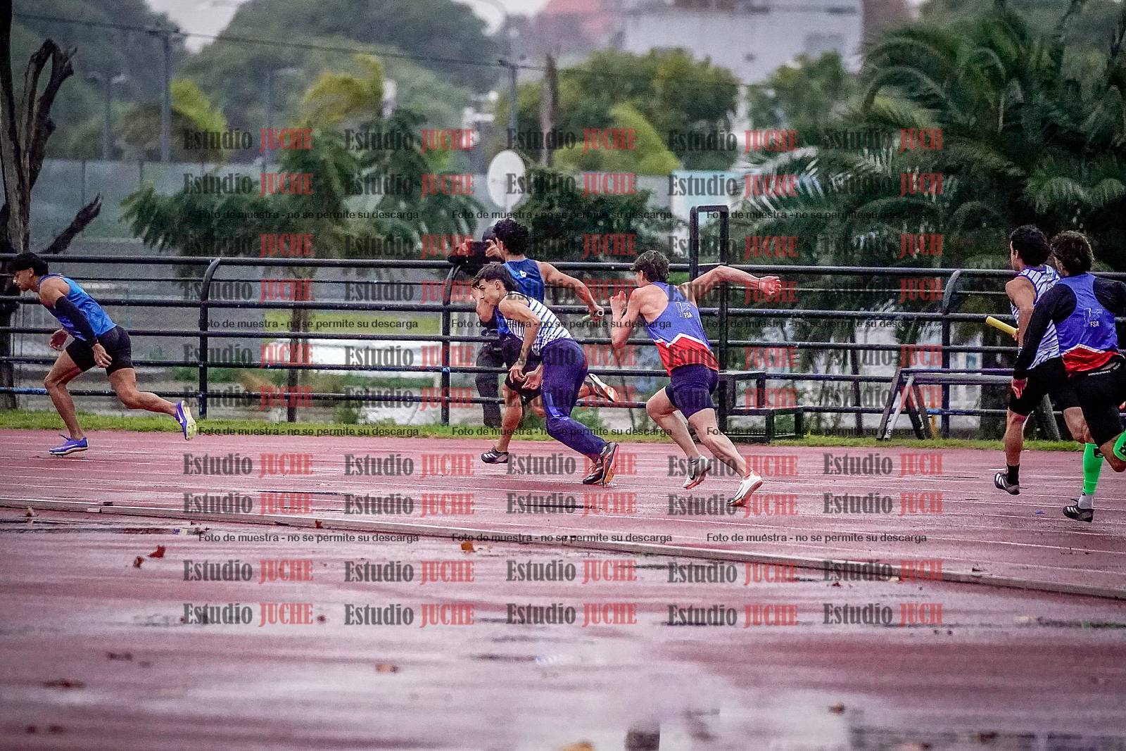 Fotos de las postas 4x100 m de varones