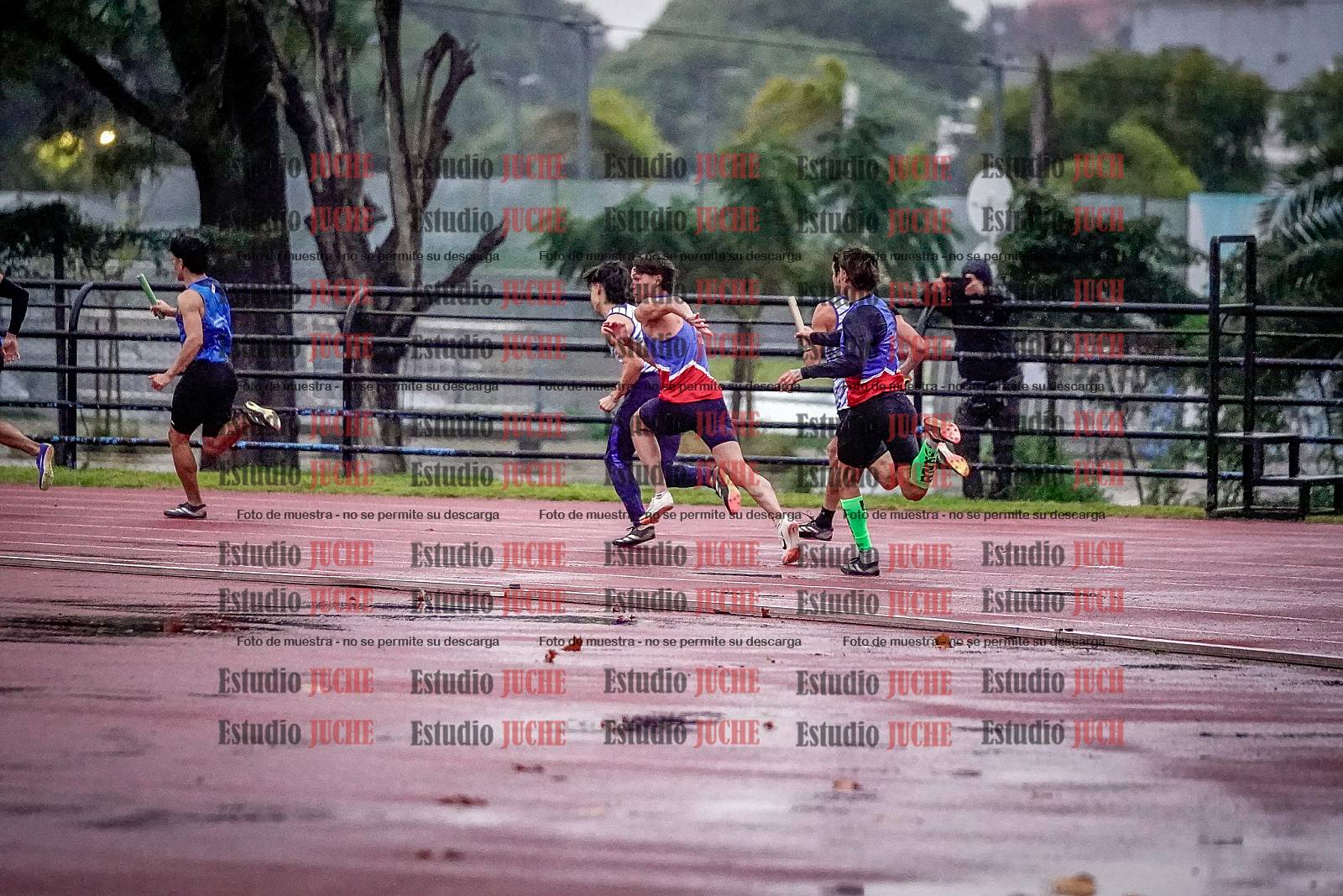 Fotos de las postas 4x100 m de varones