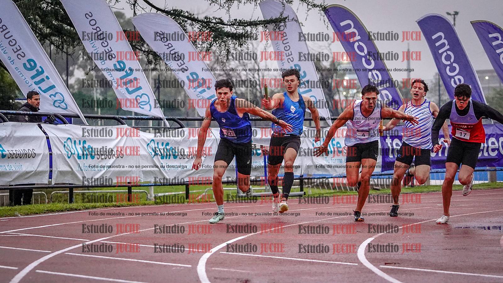 Fotos de las postas 4x100 m de varones