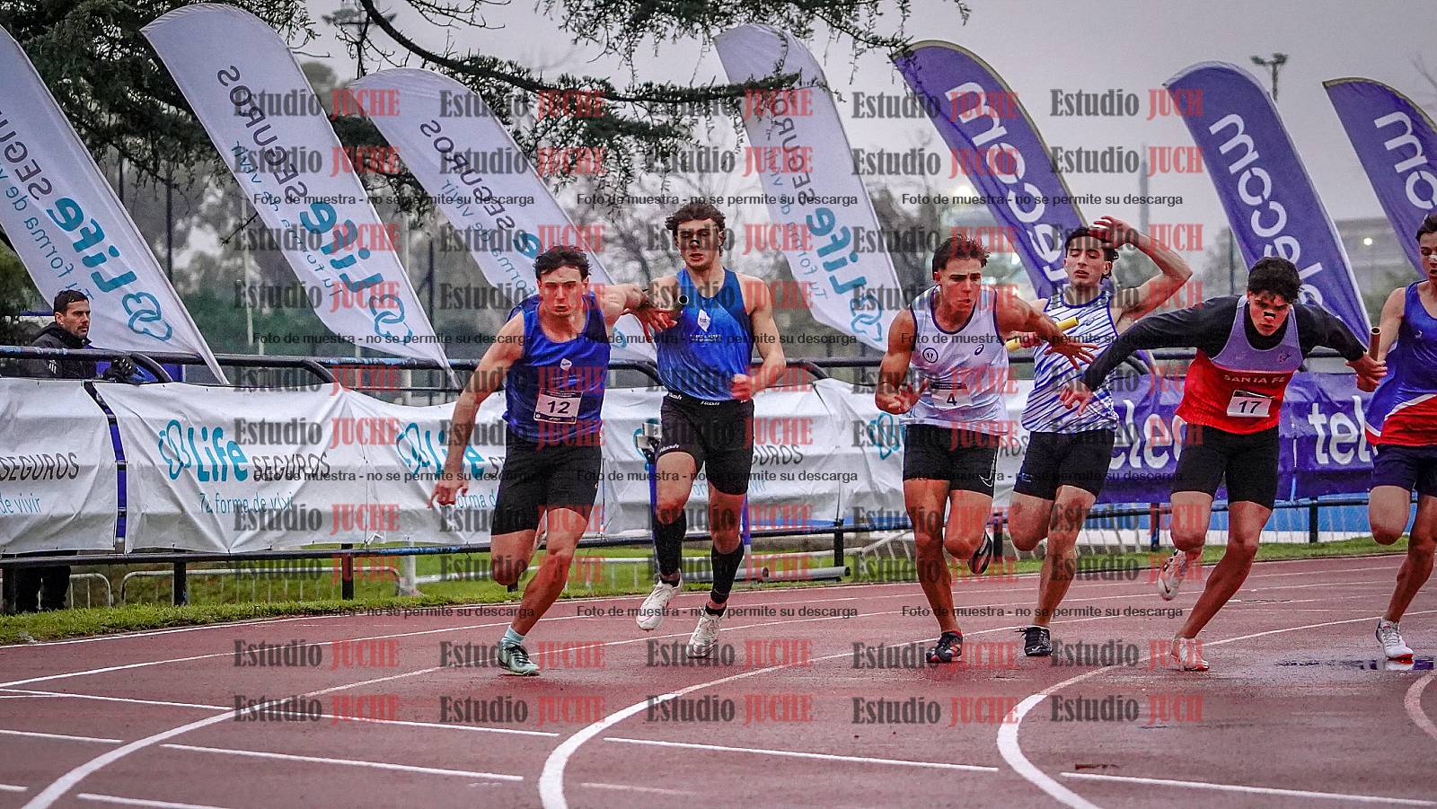 Fotos de las postas 4x100 m de varones