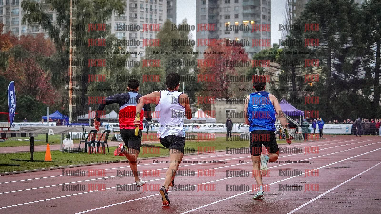 Fotos de las postas 4x100 m de varones