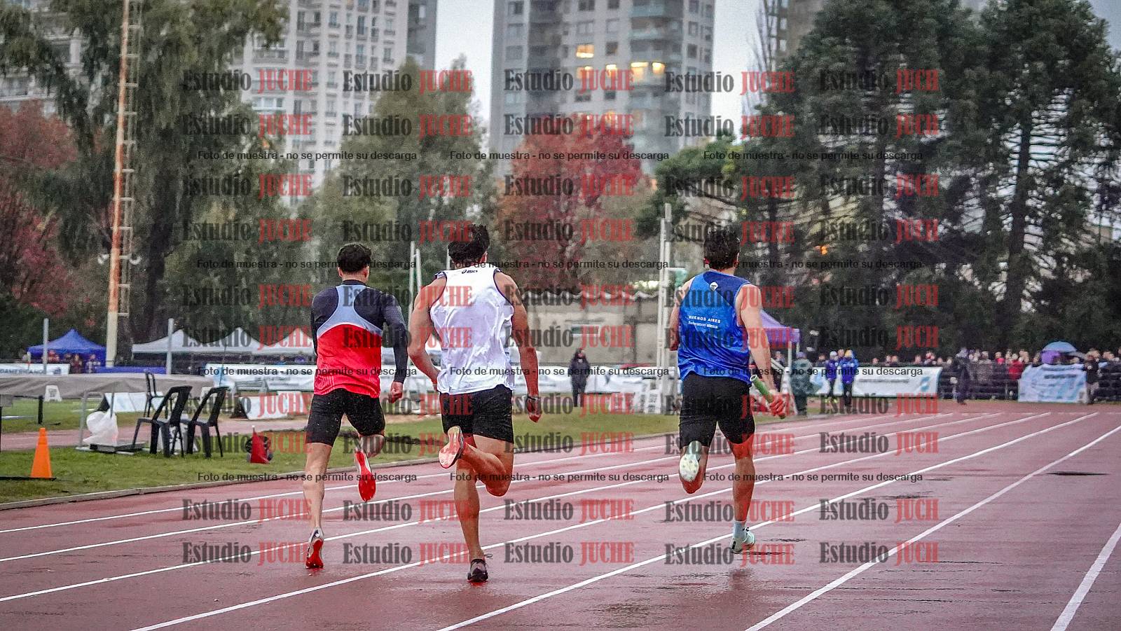 Fotos de las postas 4x100 m de varones