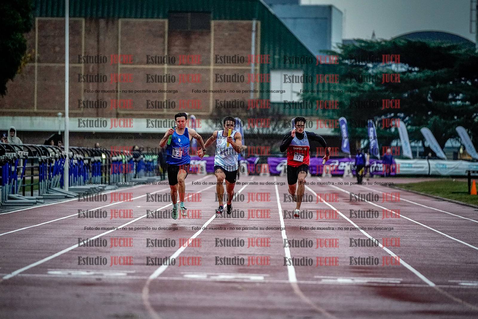 Fotos de las postas 4x100 m de varones