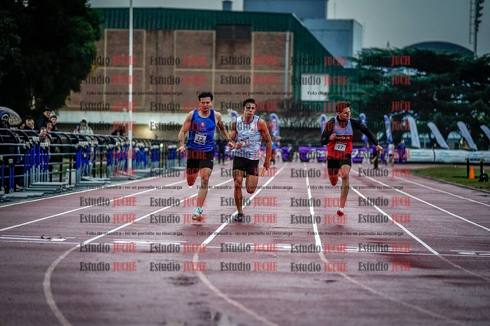 Fotos de las postas 4x100 m de varones