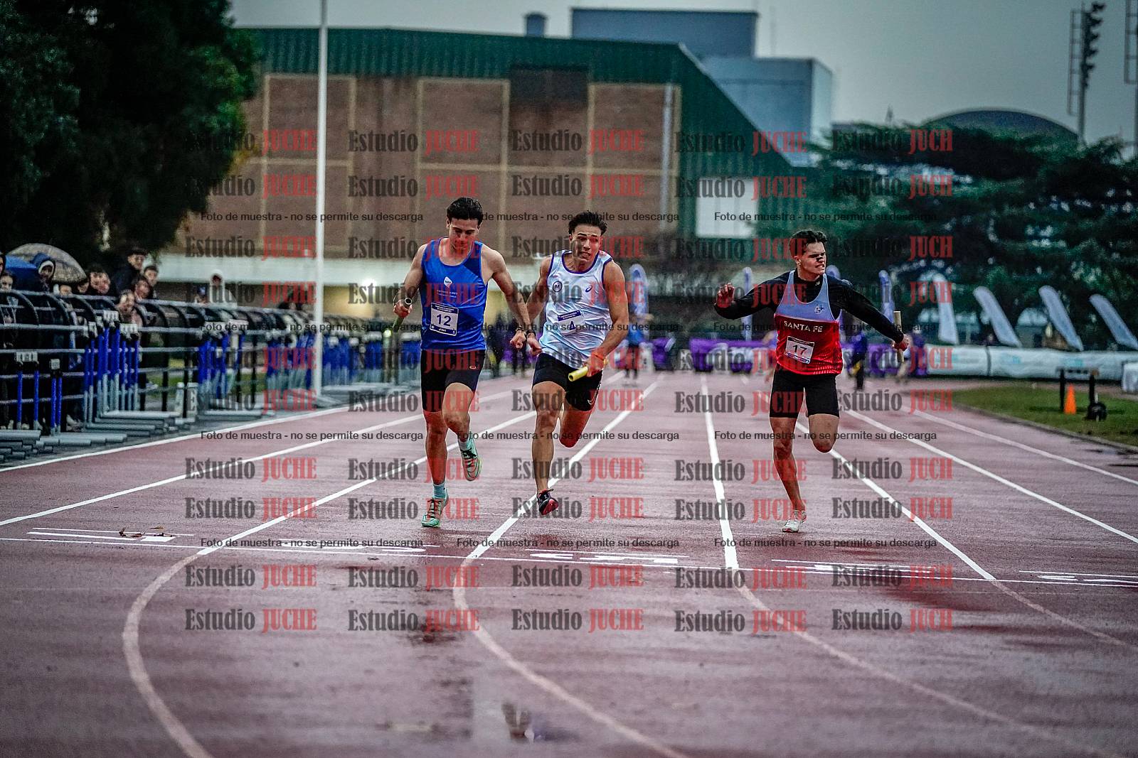 Fotos de las postas 4x100 m de varones