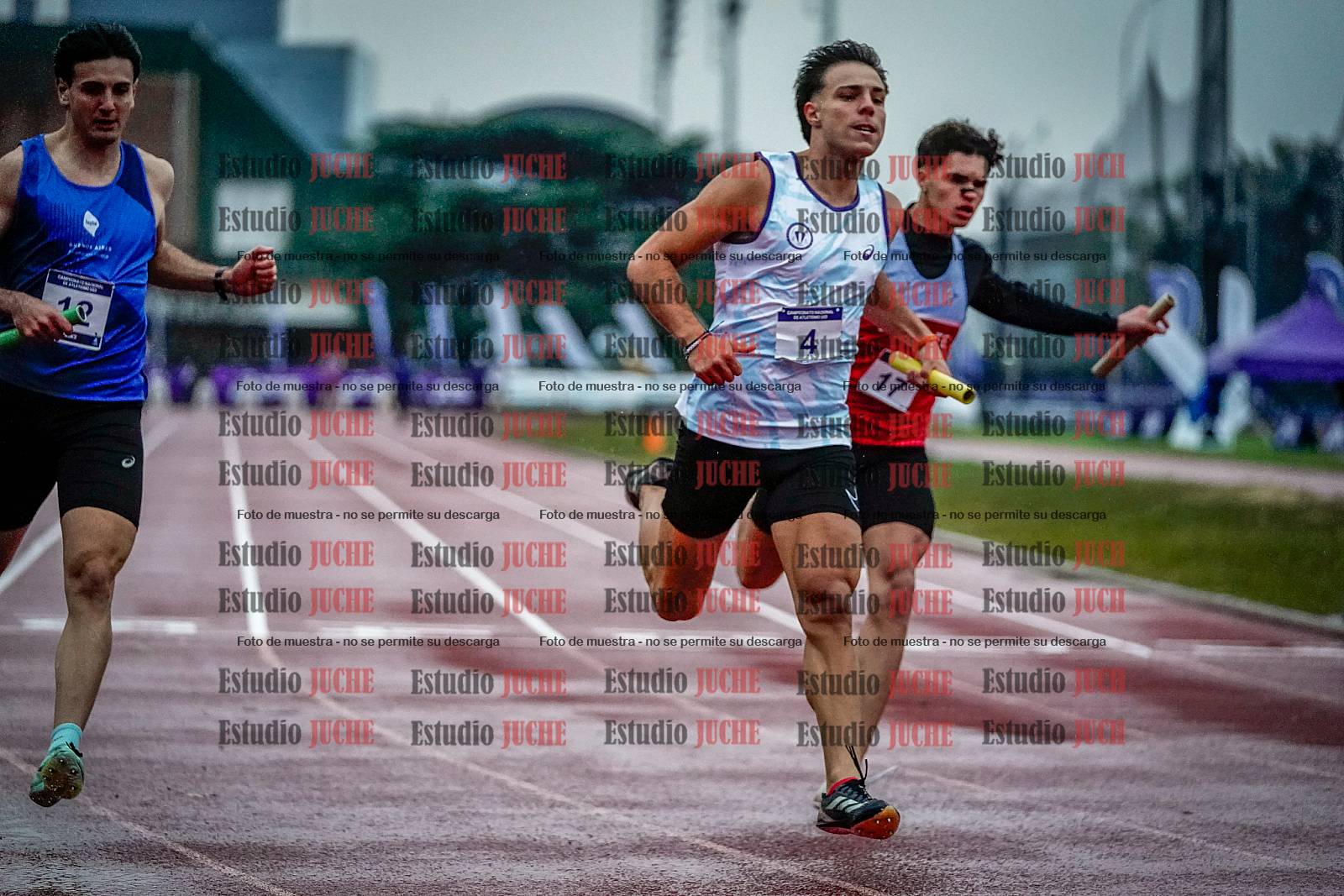 Fotos de las postas 4x100 m de varones