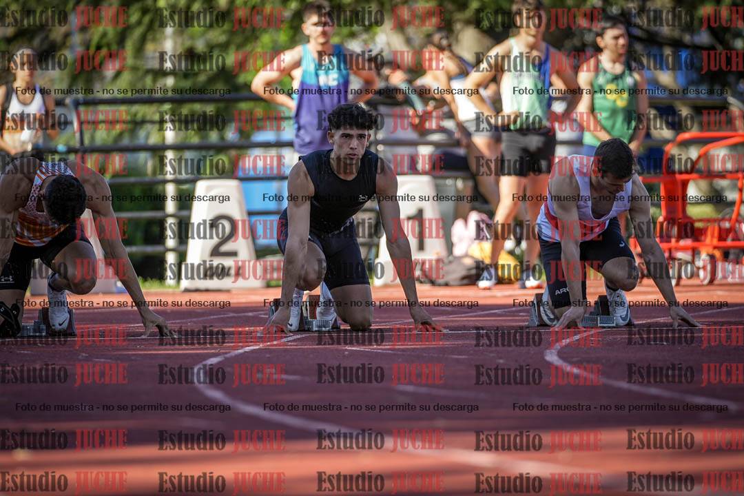Fotos de los 100 m llanos de varones
