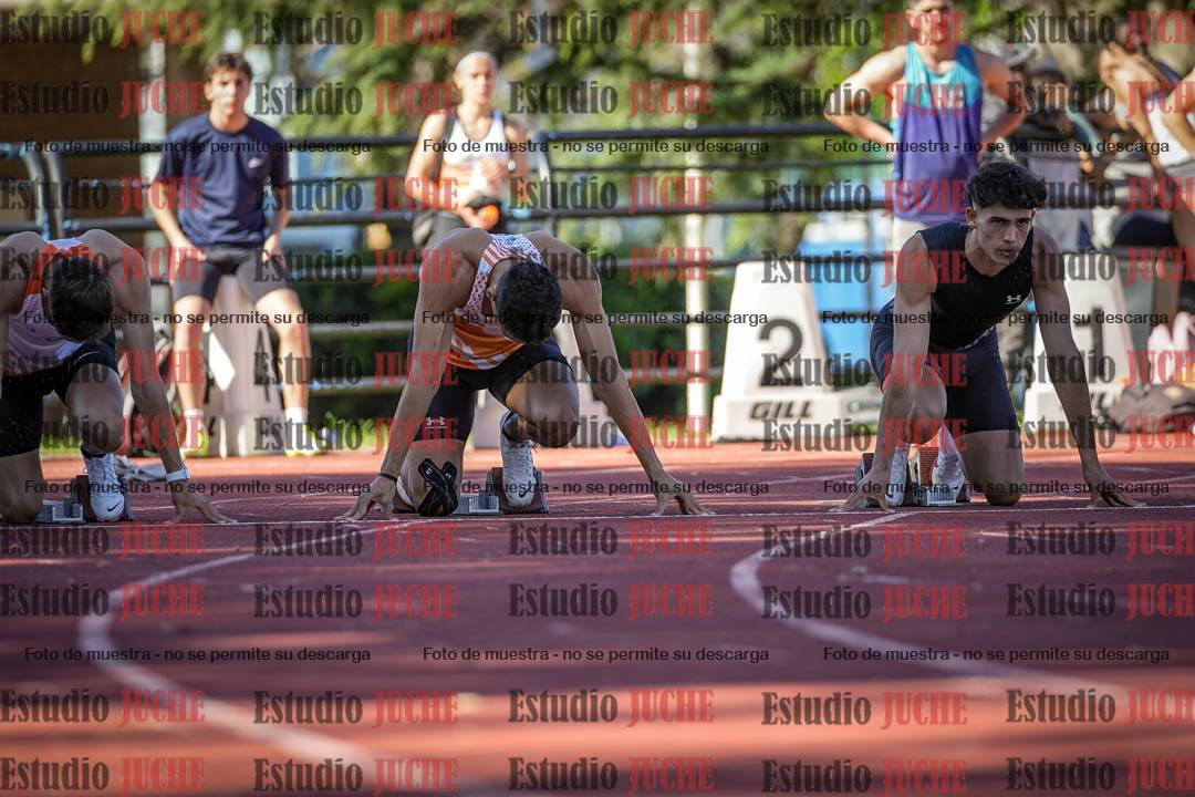 Fotos de los 100 m llanos de varones